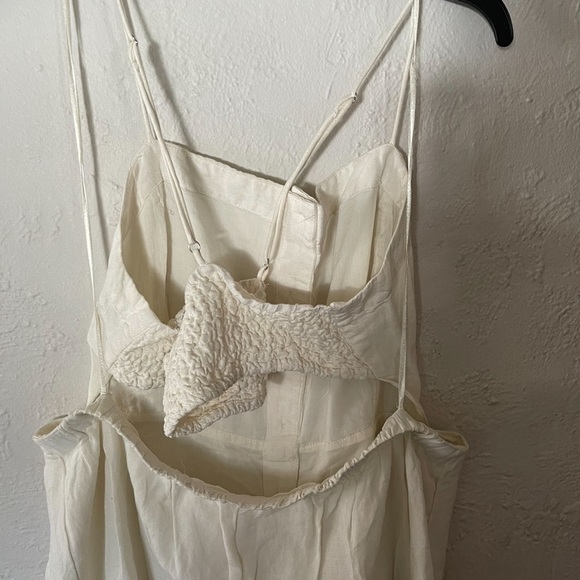 Anthropologie Maeve Colorblocked Contrast Midi Dress Smocked Black White - Picture 8 of 10